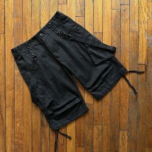 Queen of Darkness Tripp NYC Style Goth Punk Rock Shorts Men Small Black Studded